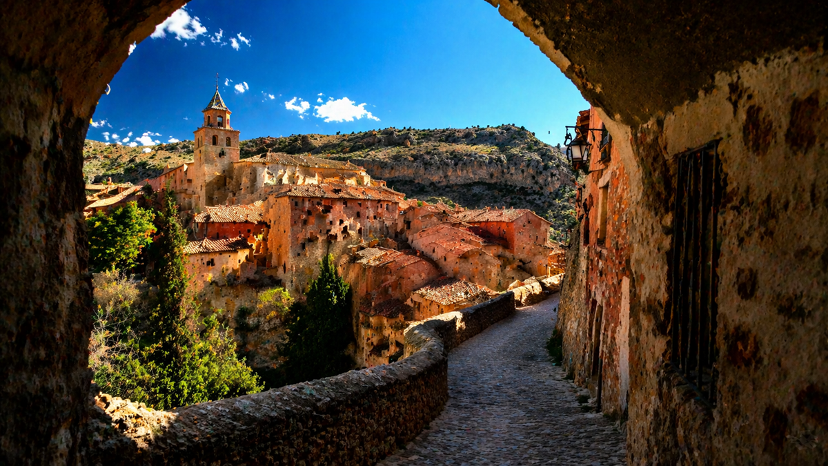 malownicze europejskie miasteczko bez tłumów widok krajobraz