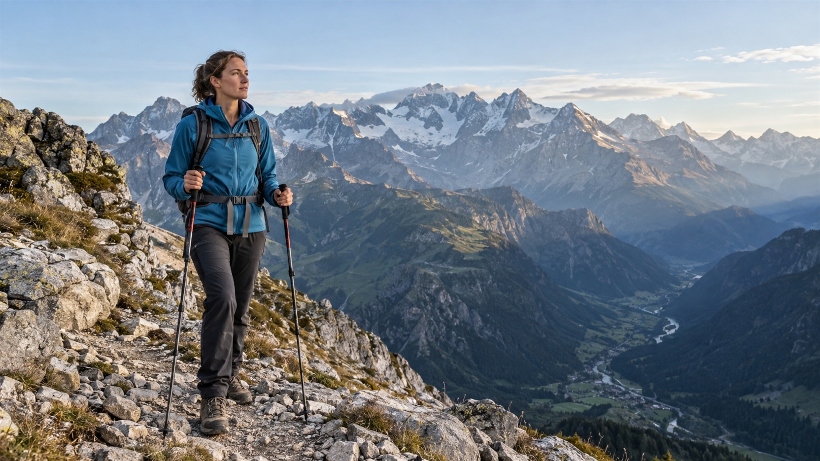 Trekking powyżej 2000 metrów i odpoczynek turysty na szlaku